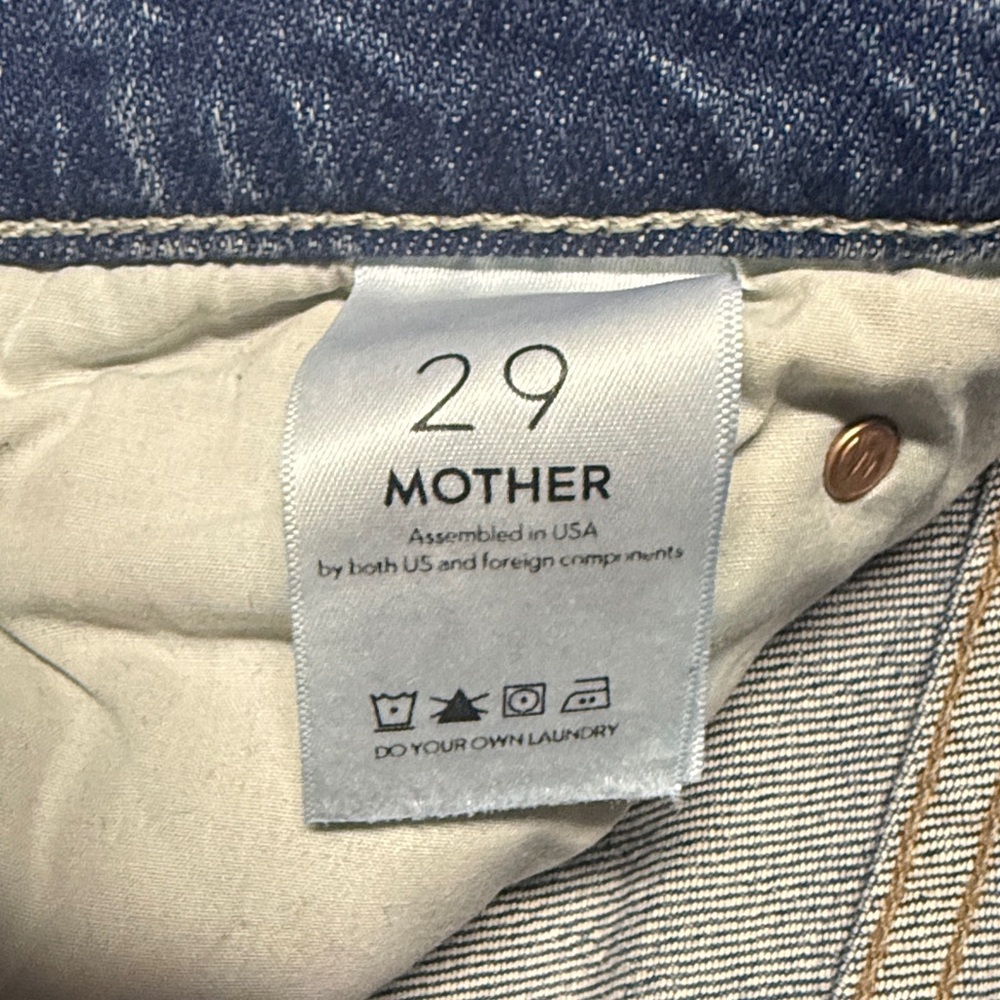 MOTHER Light Blue Distressed Skinny Jeans - Picture 2 of 2